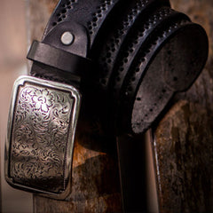 Handmade Genuine Leather Mens Belt Custom Cool Leather Men Black Belt for Men