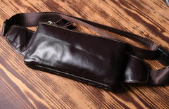 Leather Men Fanny Pack Small Waist Bag Hip Pack Belt Bag Bumbag for Men