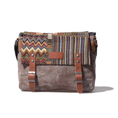 Vintage Mens Canvas Gray Cool Side Bag Messenger Bag Shoulder Bag for Men - iwalletsmen