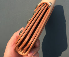 Handmade Leather Biker Wallet Mens Cool Chain Wallet Trucker Wallet with Chain