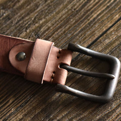 Handmade Leather Mens Leather Men Distress Brown Black Belt for Men Cool Leather Belt