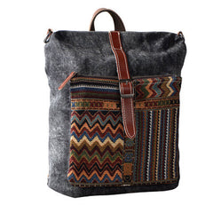 Vintage Canvas Leather Travel Bag Mens Backpack Canvas Canvas School Bag for Men - iwalletsmen