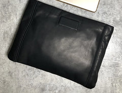 Genuine Leather Mens Clutch Cool Slim Wallet Zipper Clutch Wristlet Wallet for Men