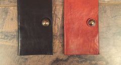 HandmadeLeather Mens Cool Long Leather Wallet Slim Travel Passport Wallet Clutch Wallet for Men