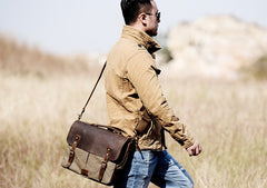 Canvas Mens Cool Messenger Bag iPad Bag Chest Bag Bike Bag Cycling Bag for men