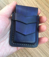 Handmade Leather Classic Zippo Lighter Case Coffee Standard Zippo Lighter Holder Pouch For Men - iwalletsmen