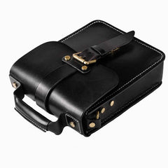 Handmade Leather Mens Cool Messenger Bag Sling Bag Chest Bag Bike Bag Cycling Bag for men - iwalletsmen