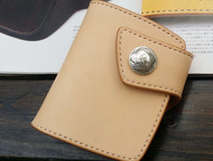 Handmade Leather Biker Wallet Mens Cool billfold Chain Wallet Trucker Wallet with Chain