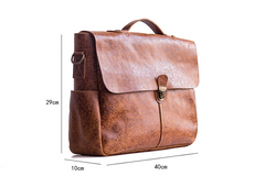 Genuine Leather Mens Cool Messenger Bag Work Bag Satchel Bag Briefcase Bag for men