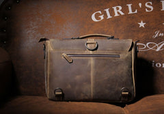 Handmade Leather Mens Cool Messenger Bag Work Bag Backpack Travel Bag Briefcase Bag for men