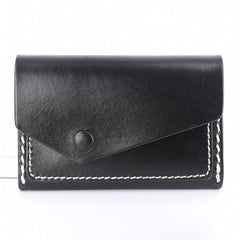 Leather Mens Card Wallet Front Pocket Wallet Small Slim Wallet Change Wallet for Men - iwalletsmen
