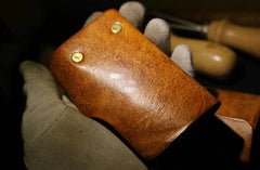 Handmade Leather Mens Cool Key Wallet Car Key Holder Car Key Case for Camel Men - iwalletsmen