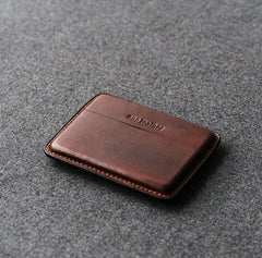 Handmade Black Leather Slim Mens 10pcs Cigarette Holder Case Cool Custom Cigarette Case for Men - iwalletsmen
