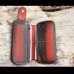 Handmade Mens Cool Leather Chain Wallet Biker Trucker Wallet with Chain - iwalletsmen