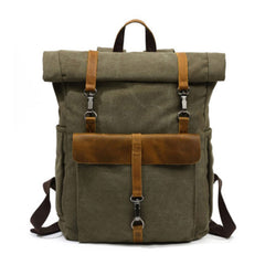 Cool Canvas Mens Travel Backpack Canvas School Backpack Laptop Backpack for Men - iwalletsmen