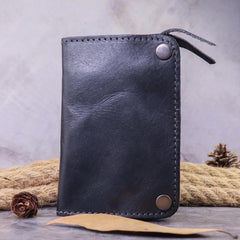 Brown Leather Key Case Key Wallet Men's Dark Coffee Key Holder Red Card Holder For Men - iwalletsmen