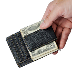 Leather Mens Wallet Cool Slim Front Pocket Wallet Money Clip for Men