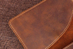 Handmade Genuine Leather Slim Wallet Bifold Long Wallet Passport Purse Bag For Mens - iwalletsmen