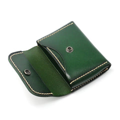 Leather Mens Card Wallets Front Pocket Wallet Small Cool Change Wallet for Men - iwalletsmen
