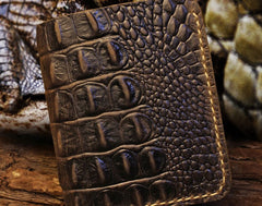 Handmade Leather Floral Mens Cool Slim Leather Wallet Men billfold Wallets Bifold for Men