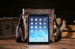 Vintage Leather Mens Cool Small Messenger Bag Cool Shoulder Bag For Men - iwalletsmen