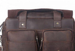 GENUINE LEATHER MENS COOL MESSENGER BAG BRIEFCASE WORK BAG BUSINESS BAG FOR MEN - iwalletsmen