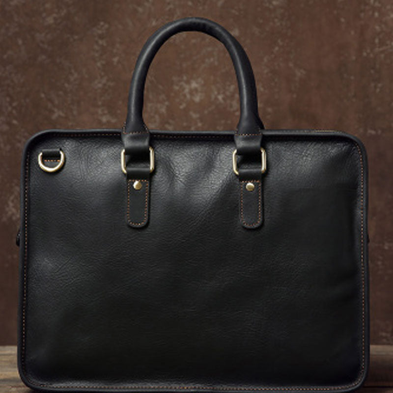 Handmade Leather Mens Cool Messenger Bag Briefcase Work Bag Business Bag Laptop Bag for men