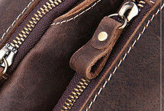 Cool Leather Sling Bags for Men Vintage Chest Bag SLing SHoulder Bags For Men - iwalletsmen