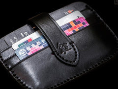 Handmade Leather Mens Cool billfold Wallet Card Holder Small Card Slim Wallets for Men