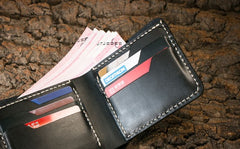 Handmade Leather V for Vendetta Tooled Mens billfold Wallet Cool Leather Wallet Slim Wallet for Men