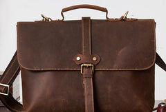 Vintage Mens Leather Briefcase Business Handbag Shoulder Bags For Men - iwalletsmen