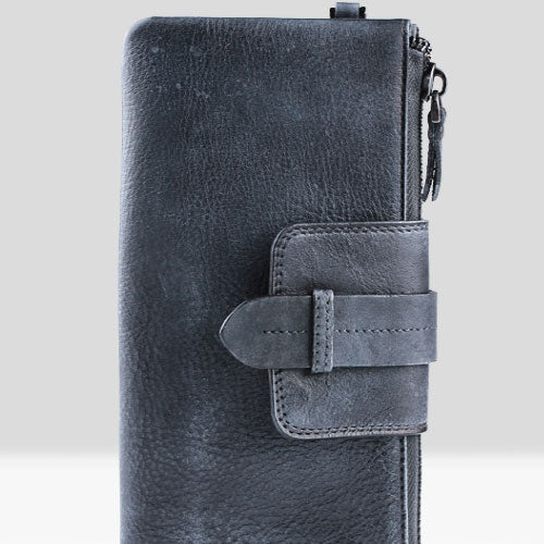 Handmade Mens Cool Long Leather Chain Wallet Cards Biker Trucker Wristlet Wallet - iwalletsmen
