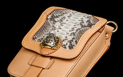 Handmade Biker Leather Belt Pouch Mens Cases Waist Bag Hip Pack Belt Bag Fanny Pack Bumbag for Men