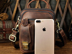 Vintage Leather Belt Pouches for Men Waist Bag BELT BAG Shoulder Bags For Men - iwalletsmen