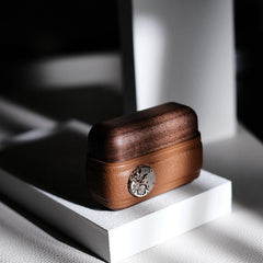 Handmade Green Leather Wood AirPods Pro Case Custom Leather AirPods Pro Case Airpod Case Cover - iwalletsmen