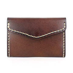 Leather Mens Card Wallet Front Pocket Wallets Cool Small Change Wallet for Men - iwalletsmen