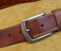 Handmade Genuine Leather Mens Leather Men Brown Black Belt for Men Cool Leather Belt