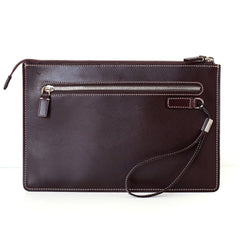 Cool Handmade Leather Mens Wristlet Bag Clutch Zipper Clutch for Men - iwalletsmen