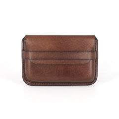 Leather Mens Card Wallets Front Pocket Wallets Cool Small Change Wallets for Men - iwalletsmen