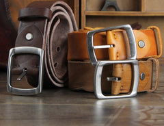 Genuine Leather Punk Rock Biker Trucker Mens Belt Men Black Coffee Belt for Men