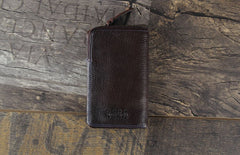 Handmade Genuine Leather Mens Cool Slim Leather Wallet Men Small Wallets Bifold for Men