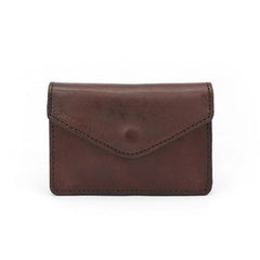 Leather Mens Envelope Front Pocket Wallet Card Wallet Cool Small Change Wallet for Men - iwalletsmen