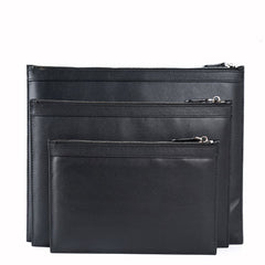 Handmade Leather Mens Clutch Snake Cool Slim Wallet Zipper Clutch Wristlet Wallet for Men - iwalletsmen