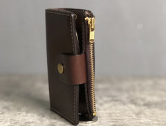 Handmade Leather Mens Cool Key Wallet Car Key Change Coin Card Holder Car Key Case for Men