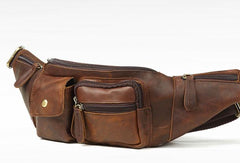Leather Belt Bag Mens Fanny Back Waist Bag Fanny Bags For Men - iwalletsmen