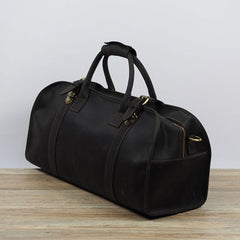 Cool Leather Mens Overnight Bags Weekender Bag Vintage Travel Bags Duffle Bag for Men - iwalletsmen