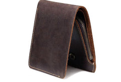 Cool Mens Leather billfold Wallet Leather Small Wallet Bifold Slim Wallets For Men - iwalletsmen