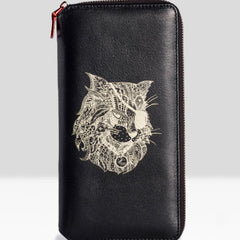 Handmade Leather Mens Cool Long Leather Wallet Bifold Clutch Wallet for Men - iwalletsmen