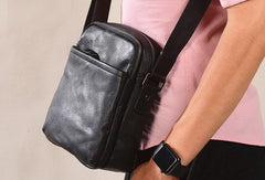 Cool Leather Mens Small Messenger Bag Cool Crossbody Bags for men - iwalletsmen