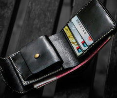 Handmade Leather Boa Skin Tooled Mens billfold Wallet Cool Slim Wallet Biker Wallet for Men
